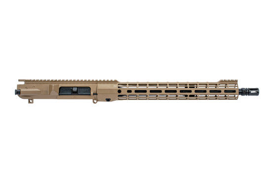 Aero Precision 16" Mid-length FDE AR10 upper receiver with Atlas S-ONE M-LOK handguard and mid-length gas system.